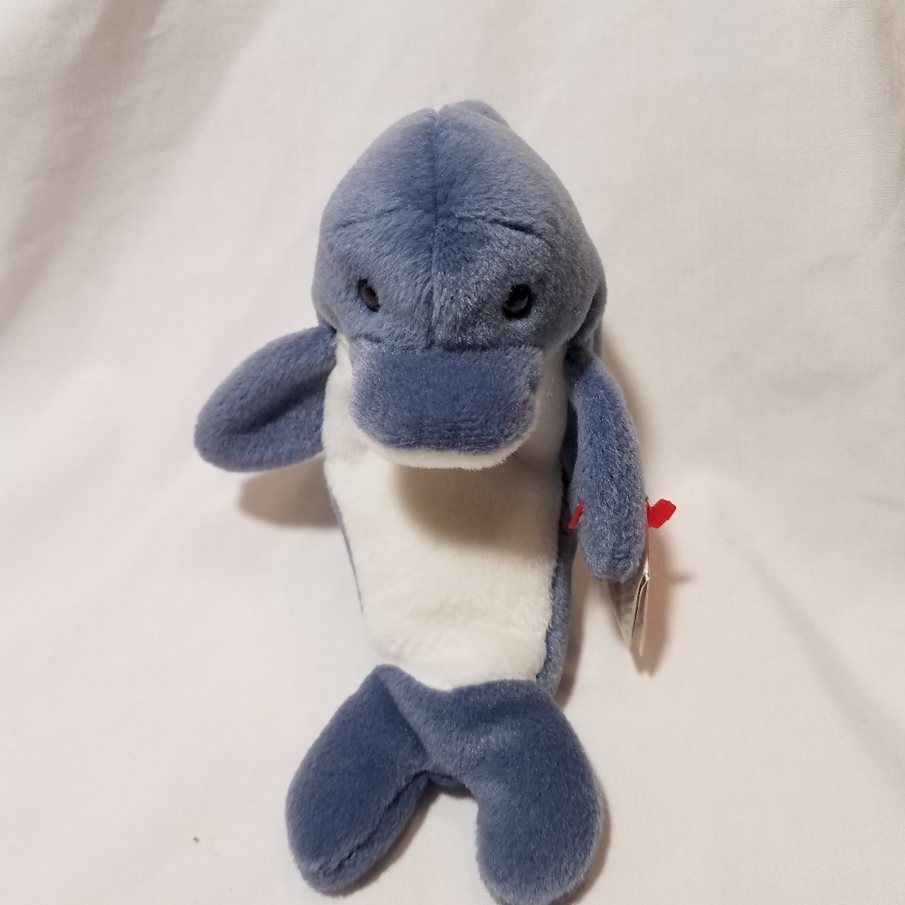 RARE Echo the Dolphin Ty Beanie Babies w/ ERRORS